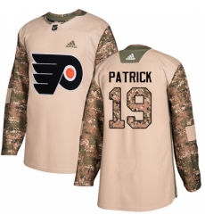 Youth Adidas Philadelphia Flyers #19 Nolan Patrick Authentic Camo Veterans Day Practice NHL Jersey