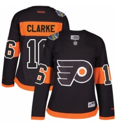 Women's Reebok Philadelphia Flyers #16 Bobby Clarke Authentic Black 2017 Stadium Series NHL Jersey