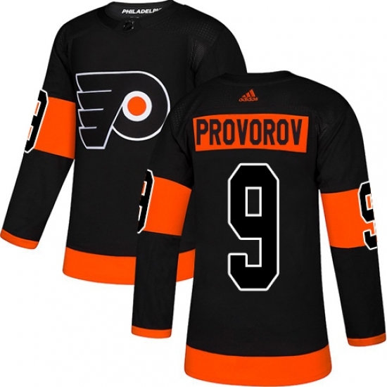 Men's Adidas Philadelphia Flyers #9 Ivan Provorov Premier Black Alternate NHL Jersey Men's Adidas Philadelphia Flyers #9 Ivan Provorov Premier Black Alternate NHL Jersey
