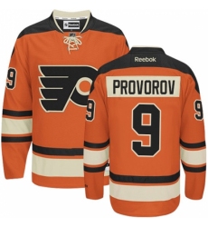 Men's Reebok Philadelphia Flyers #9 Ivan Provorov Premier Orange New Third NHL Jersey