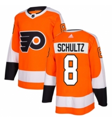 Men's Adidas Philadelphia Flyers #8 Dave Schultz Authentic Orange Home NHL Jersey
