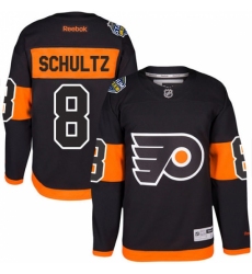 Men's Reebok Philadelphia Flyers #8 Dave Schultz Authentic Black 2017 Stadium Series NHL Jersey