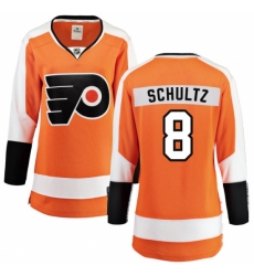 Women's Philadelphia Flyers #8 Dave Schultz Fanatics Branded Orange Home Breakaway NHL Jersey