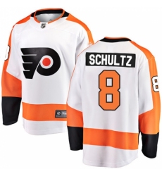 Youth Philadelphia Flyers #8 Dave Schultz Fanatics Branded White Away Breakaway NHL Jersey