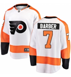 Men's Philadelphia Flyers #7 Bill Barber Fanatics Branded White Away Breakaway NHL Jersey