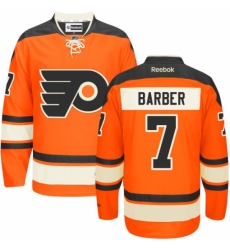 Men's Reebok Philadelphia Flyers #7 Bill Barber Authentic Orange New Third NHL Jersey Men's Reebok Philadelphia Flyers #7 Bill Barber Authentic Orange New Third NHL Jersey