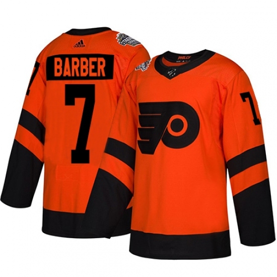 Women's Adidas Philadelphia Flyers #7 Bill Barber Orange Authentic 2019 Stadium Series Stitched NHL Jersey Women's Adidas Philadelphia Flyers #7 Bill Barber Orange Authentic 2019 Stadium Series Stitched NHL Jersey