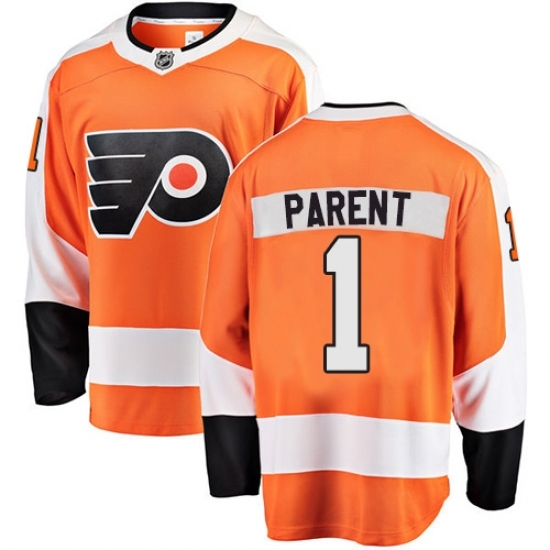 Youth Philadelphia Flyers #1 Bernie Parent Fanatics Branded Orange Home Breakaway NHL Jersey Youth Philadelphia Flyers #1 Bernie Parent Fanatics Branded Orange Home Breakaway NHL Jersey