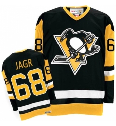 Men's CCM Pittsburgh Penguins #68 Jaromir Jagr Premier Black Throwback NHL Jersey