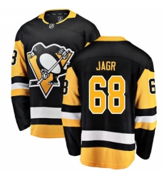 Men's Pittsburgh Penguins #68 Jaromir Jagr Fanatics Branded Black Home Breakaway NHL Jersey