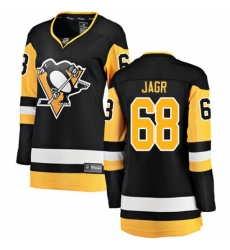 Women's Pittsburgh Penguins #68 Jaromir Jagr Fanatics Branded Black Home Breakaway NHL Jersey