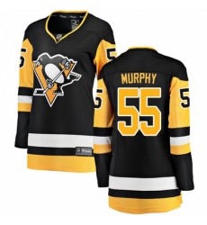 Women's Pittsburgh Penguins #55 Larry Murphy Fanatics Branded Black Home Breakaway NHL Jersey