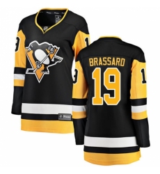 Women's Pittsburgh Penguins #19 Derick Brassard Authentic Black Home Fanatics Branded Breakaway NHL Jersey