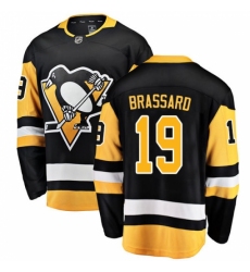 Youth Pittsburgh Penguins #19 Derick Brassard Authentic Black Home Fanatics Branded Breakaway NHL Jersey