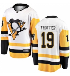 Men's Pittsburgh Penguins #19 Bryan Trottier Fanatics Branded White Away Breakaway NHL Jersey