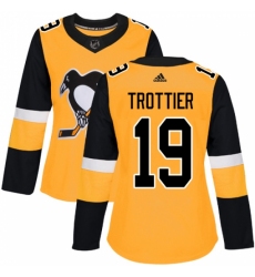 Women's Adidas Pittsburgh Penguins #19 Bryan Trottier Authentic Gold Alternate NHL Jerse
