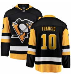 Men's Pittsburgh Penguins #10 Ron Francis Fanatics Branded Black Home Breakaway NHL Jersey
