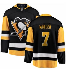 Men's Pittsburgh Penguins #7 Joe Mullen Fanatics Branded Black Home Breakaway NHL Jersey