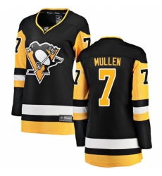 Women's Pittsburgh Penguins #7 Joe Mullen Fanatics Branded Black Home Breakaway NHL Jersey
