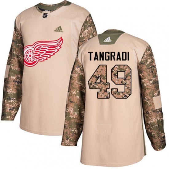Men's Adidas Detroit Red Wings #49 Eric Tangradi Authentic Camo Veterans Day Practice NHL Jersey Men's Adidas Detroit Red Wings #49 Eric Tangradi Authentic Camo Veterans Day Practice NHL Jersey