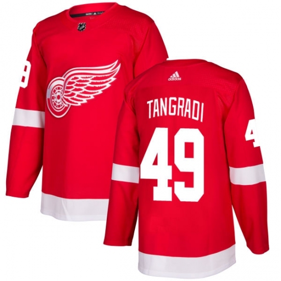Men's Adidas Detroit Red Wings #49 Eric Tangradi Authentic Red Home NHL Jersey Men's Adidas Detroit Red Wings #49 Eric Tangradi Authentic Red Home NHL Jersey