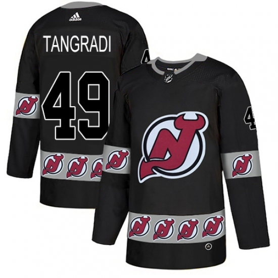 Men's Adidas New Jersey Devils #49 Eric Tangradi Authentic Black Team Logo Fashion NHL Jersey Men's Adidas New Jersey Devils #49 Eric Tangradi Authentic Black Team Logo Fashion NHL Jersey