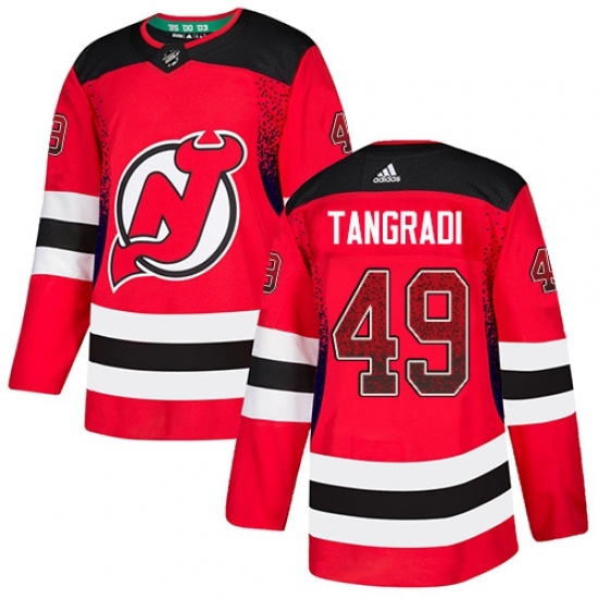 Men's Adidas New Jersey Devils #49 Eric Tangradi Authentic Red Drift Fashion NHL Jersey Men's Adidas New Jersey Devils #49 Eric Tangradi Authentic Red Drift Fashion NHL Jersey