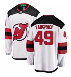 Men's New Jersey Devils #49 Eric Tangradi Fanatics Branded White Away Breakaway NHL Jersey Men's New Jersey Devils #49 Eric Tangradi Fanatics Branded White Away Breakaway NHL Jersey