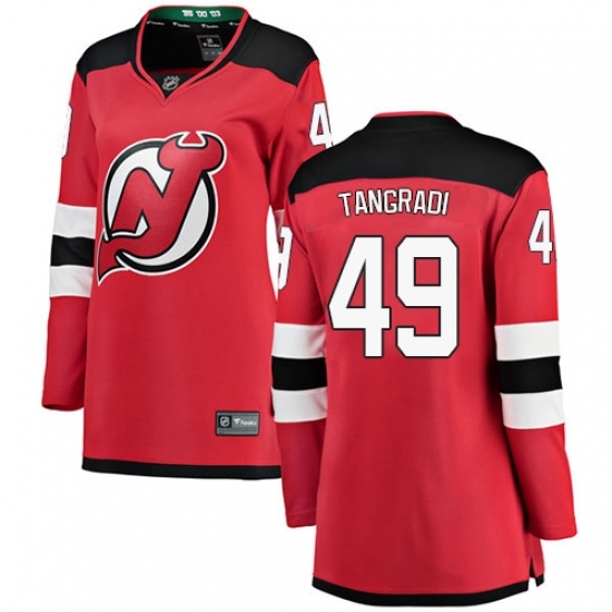 Women's New Jersey Devils #49 Eric Tangradi Fanatics Branded Red Home Breakaway NHL Jersey Women's New Jersey Devils #49 Eric Tangradi Fanatics Branded Red Home Breakaway NHL Jersey
