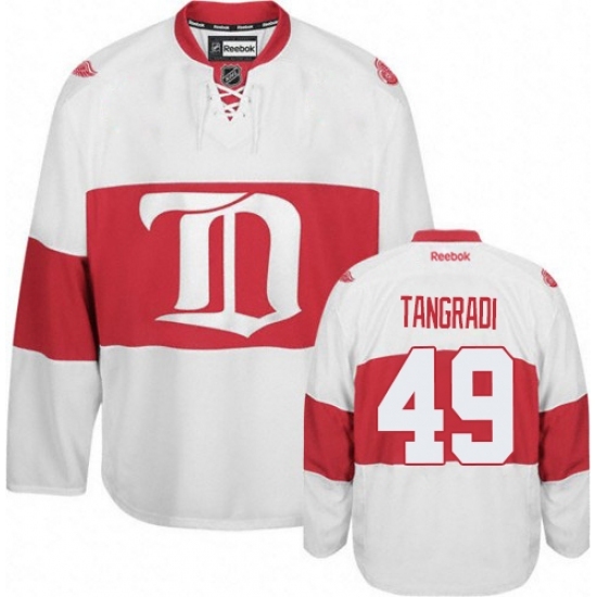 Women's Reebok Detroit Red Wings #49 Eric Tangradi Authentic White Third NHL Jersey Women's Reebok Detroit Red Wings #49 Eric Tangradi Authentic White Third NHL Jersey