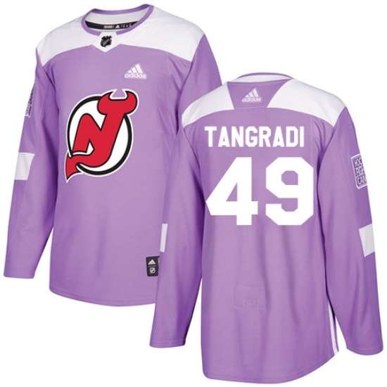 Youth Adidas New Jersey Devils #49 Eric Tangradi Authentic Purple Fights Cancer Practice NHL Jersey Youth Adidas New Jersey Devils #49 Eric Tangradi Authentic Purple Fights Cancer Practice NHL Jersey