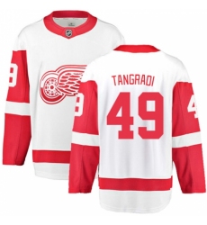 Youth Detroit Red Wings #49 Eric Tangradi Fanatics Branded White Away Breakaway NHL Jersey Youth Detroit Red Wings #49 Eric Tangradi Fanatics Branded White Away Breakaway NHL Jersey