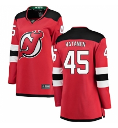 Women's New Jersey Devils #45 Sami Vatanen Fanatics Branded Red Home Breakaway NHL Jersey