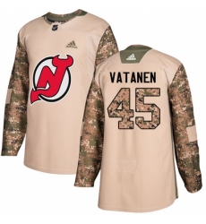 Youth Adidas New Jersey Devils #45 Sami Vatanen Authentic Camo Veterans Day Practice NHL Jersey