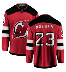 Men's New Jersey Devils #23 Stefan Noesen Fanatics Branded Red Home Breakaway NHL Jersey