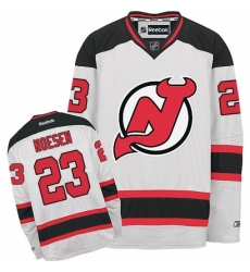 Men's Reebok New Jersey Devils #23 Stefan Noesen Authentic White Away NHL Jersey