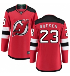 Women's New Jersey Devils #23 Stefan Noesen Fanatics Branded Red Home Breakaway NHL Jersey