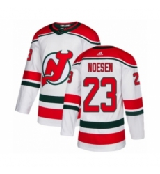 Youth Adidas New Jersey Devils #23 Stefan Noesen Authentic White Alternate NHL Jersey