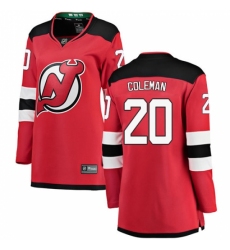 Women's New Jersey Devils #20 Blake Coleman Fanatics Branded Red Home Breakaway NHL Jersey
