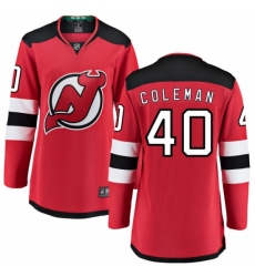 Women's New Jersey Devils #40 Blake Coleman Fanatics Branded Red Home Breakaway NHL Jersey
