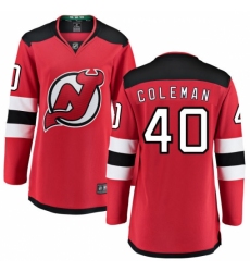 Women's New Jersey Devils #40 Blake Coleman Fanatics Branded Red Home Breakaway NHL Jersey Women's New Jersey Devils #40 Blake Coleman Fanatics Branded Red Home Breakaway NHL Jersey