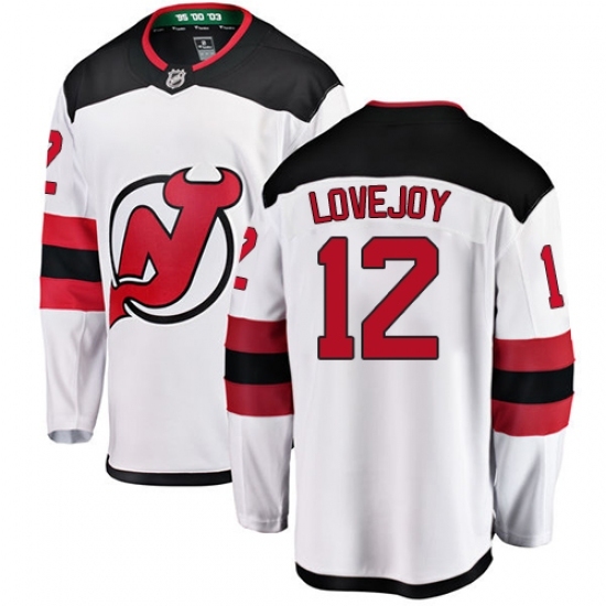 Men's New Jersey Devils #12 Ben Lovejoy Fanatics Branded White Away Breakaway NHL Jersey Men's New Jersey Devils #12 Ben Lovejoy Fanatics Branded White Away Breakaway NHL Jersey