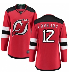 Women's New Jersey Devils #12 Ben Lovejoy Fanatics Branded Red Home Breakaway NHL Jersey