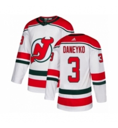 Men's Adidas New Jersey Devils #3 Ken Daneyko Authentic White Alternate NHL Jersey