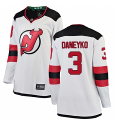 Women's New Jersey Devils #3 Ken Daneyko Fanatics Branded White Away Breakaway NHL Jersey
