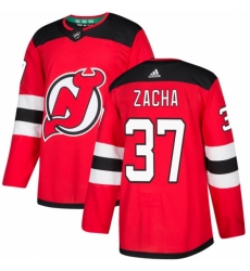 Men's Adidas New Jersey Devils #37 Pavel Zacha Premier Red Home NHL Jersey