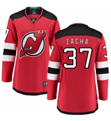 Women's New Jersey Devils #37 Pavel Zacha Fanatics Branded Red Home Breakaway NHL Jersey