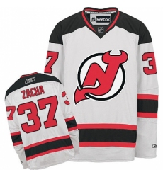 Youth Reebok New Jersey Devils #37 Pavel Zacha Authentic White Away NHL Jersey