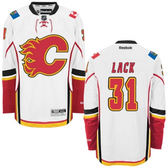 Women's Reebok Calgary Flames #31 Eddie Lack Authentic White Away NHL Jersey Women's Reebok Calgary Flames #31 Eddie Lack Authentic White Away NHL Jersey