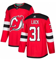 Youth Adidas New Jersey Devils #31 Eddie Lack Authentic Red Home NHL Jersey